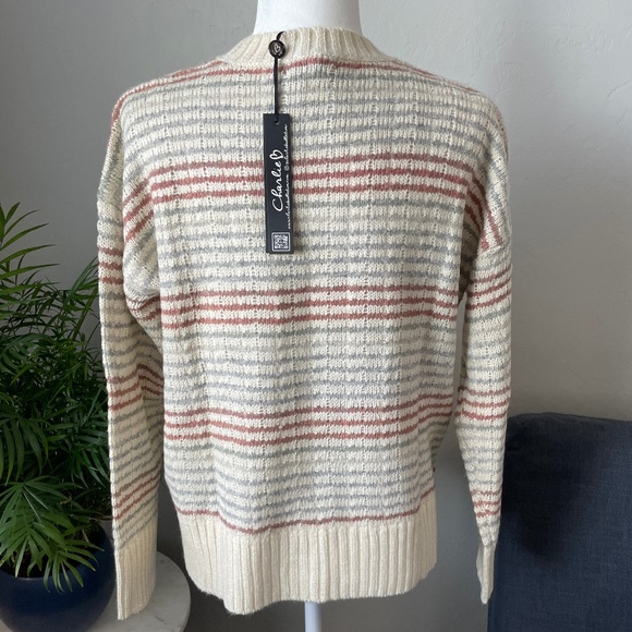 Womens Striped Sweater - Charlie B - Sz L - Brand New! - Picture 3 of 3